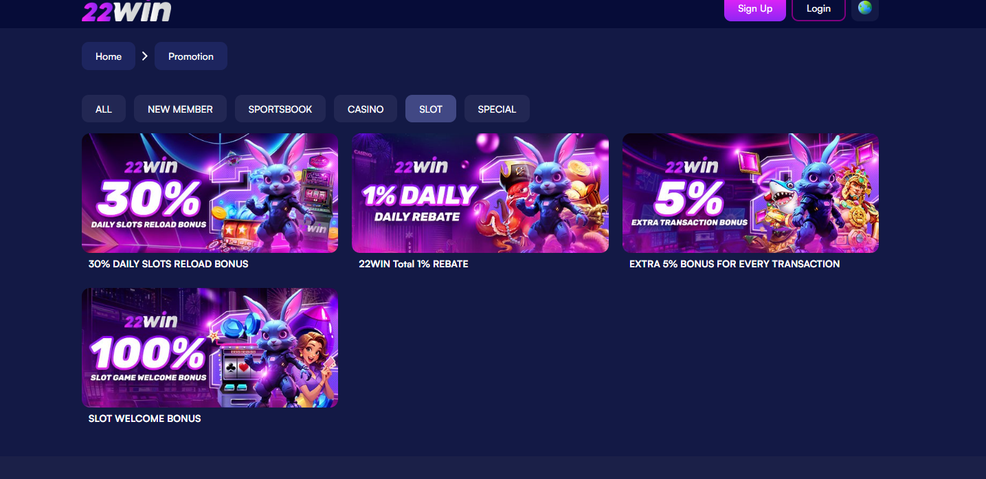22win Bonuses